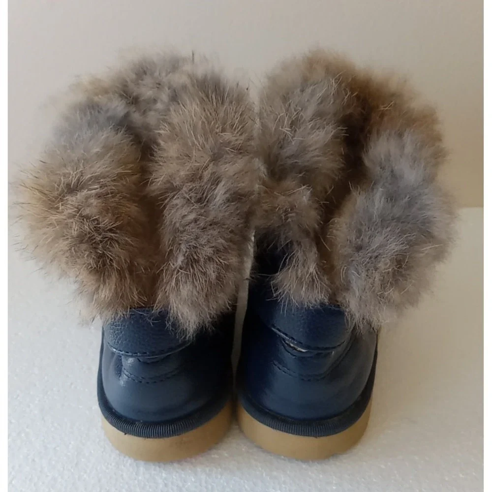 Kids Warm Comfy Girls Toddler Faux Fur Snow Boots Winter Boots size 29 US 11.5